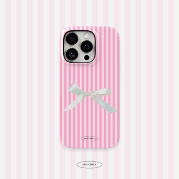 Vertical stripe bow phone case matching pink purse and gloss