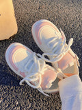 Vintage-style pink platform shoes for teens