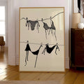 Aesthetic bikini line art print for coquette decor
