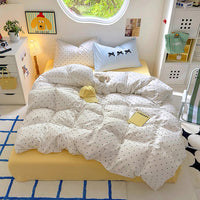 Yellow Polka Dot Bedding Set
