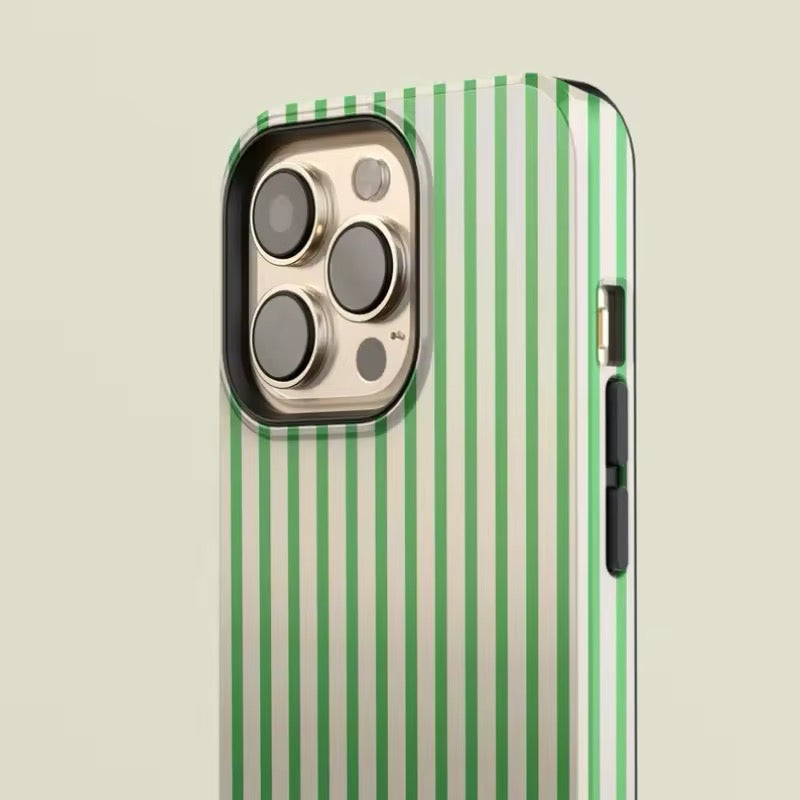 Minimalist striped aesthetic iPhone case for everyday use