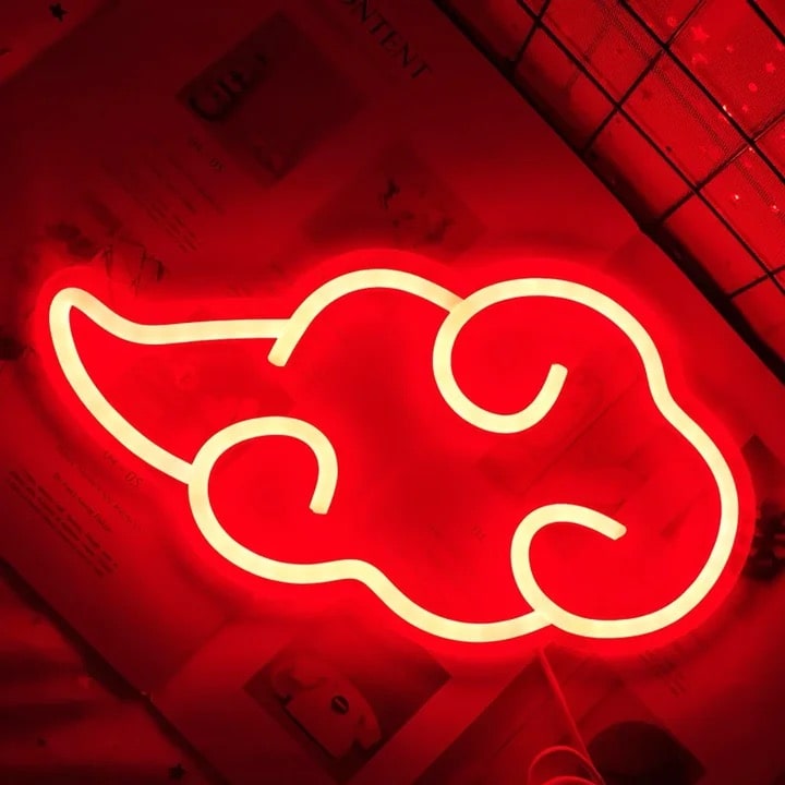 Anime Cloud Neon Light – Red Cloud LED Neon Sign for Bedroom Decor
