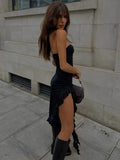 Elegant backless maxi dress for summer parties and holidays