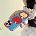 Funny apple phone case for iPhone 16 Pro Max in retro aesthetic