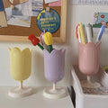 Round tulip desk organizer for pens and brushes