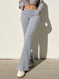 Casual low-waist flare sweatpants with a boot-cut design