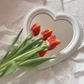 Aesthetic heart-shaped mirror for vanity table decoration