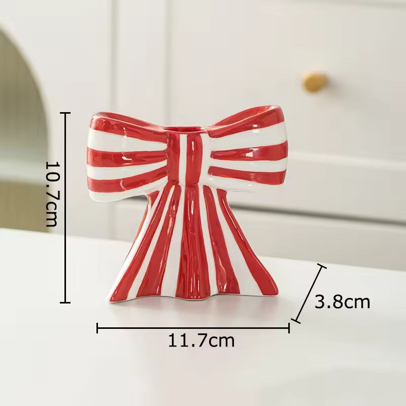 French style bow candle holder for taper candles