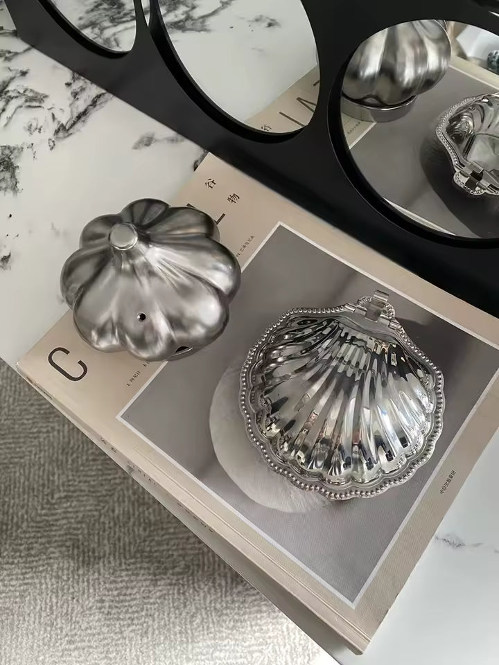 Decorative shell food box for fruits, cheese and desserts