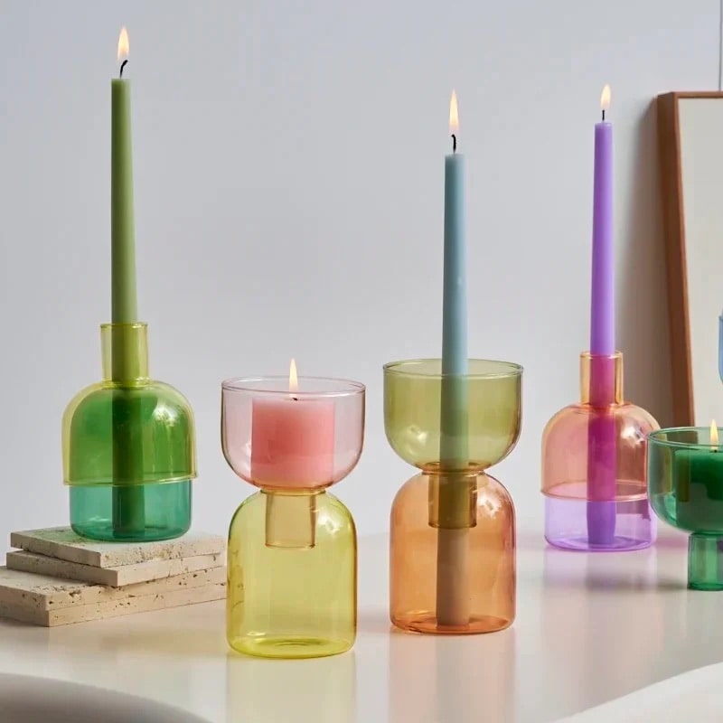 Colorful Nordic Vase for Home Decor – Perfect for Candles and Flowers