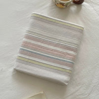 Striped Pastel Washed Cotton Flat Sheet