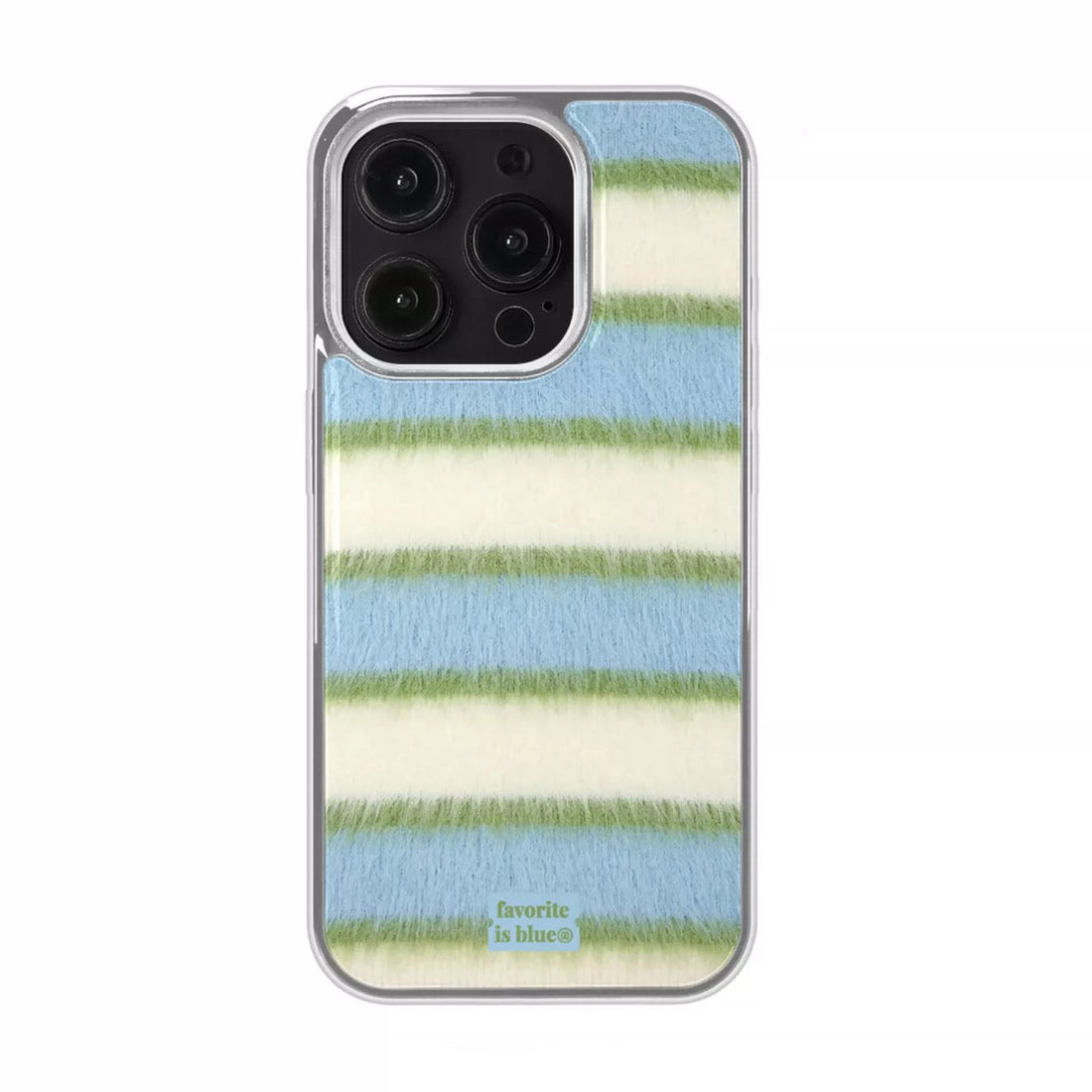 Phone case with striped pattern on a white background