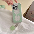 Minimalist polka dot iPhone case for college girls styled with neutral tones
