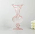 ransparent Rounded Glass Flute Vase for Office and Home Decoration