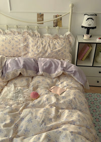 French Lace Floral Cotton Bedding Set