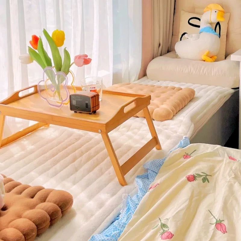 Folding laptop desk for bed and sofa use