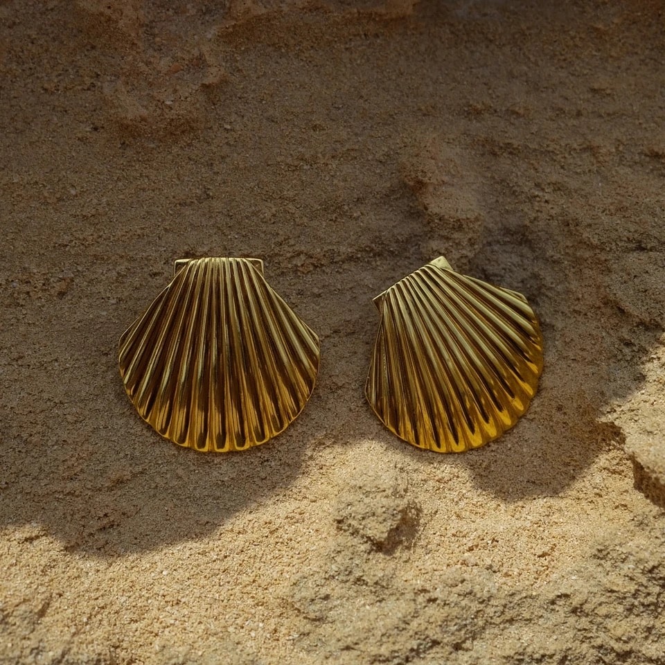 Geometric Shell Earrings – Perfect for Women’s Mermaidcore Aesthetic