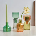 Glass Candle Stand and Hydroponic Vase – Creative Decorative Bottle
