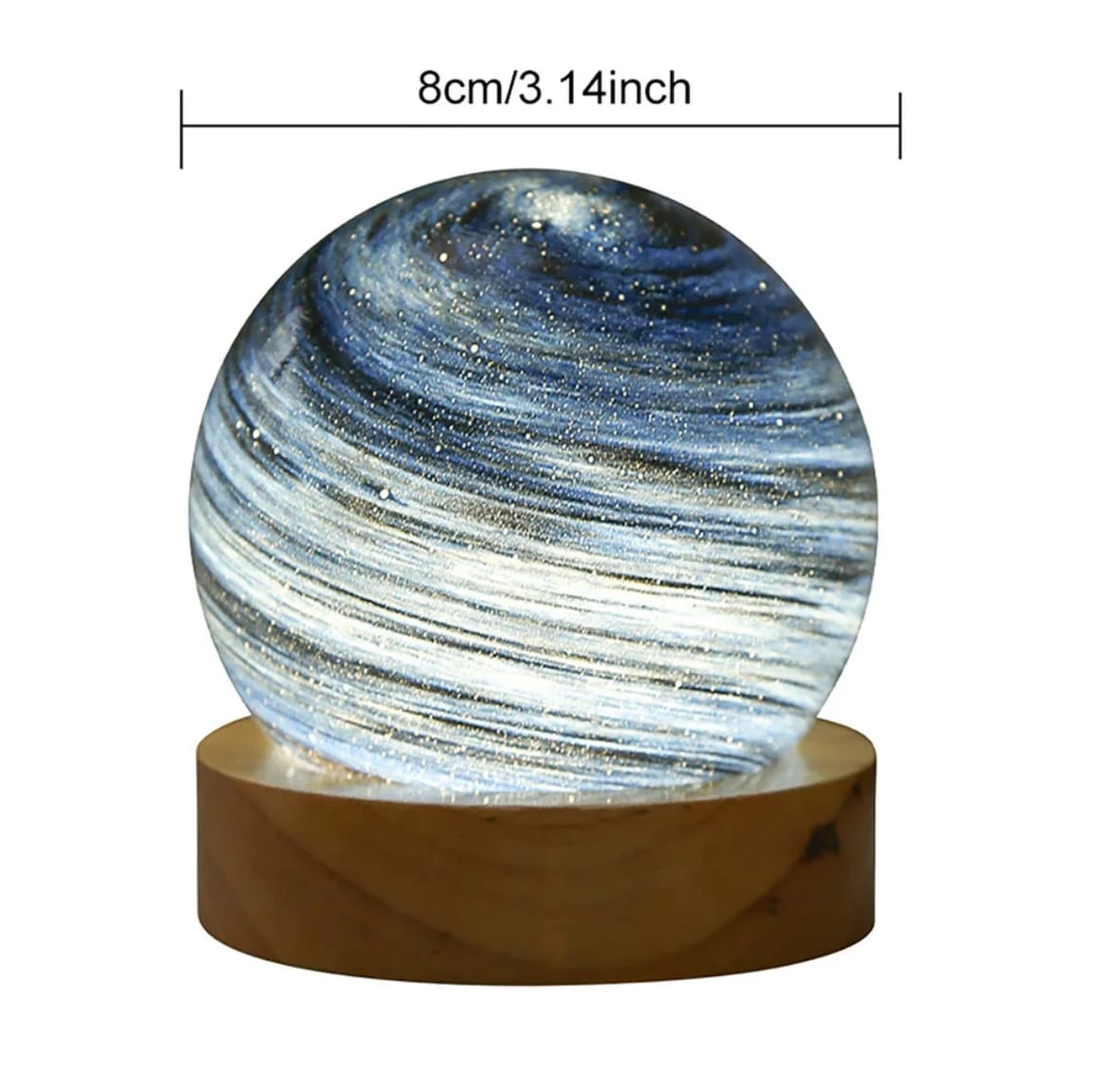 Starry night glass lamp for bedroom decor and romantic ambiance