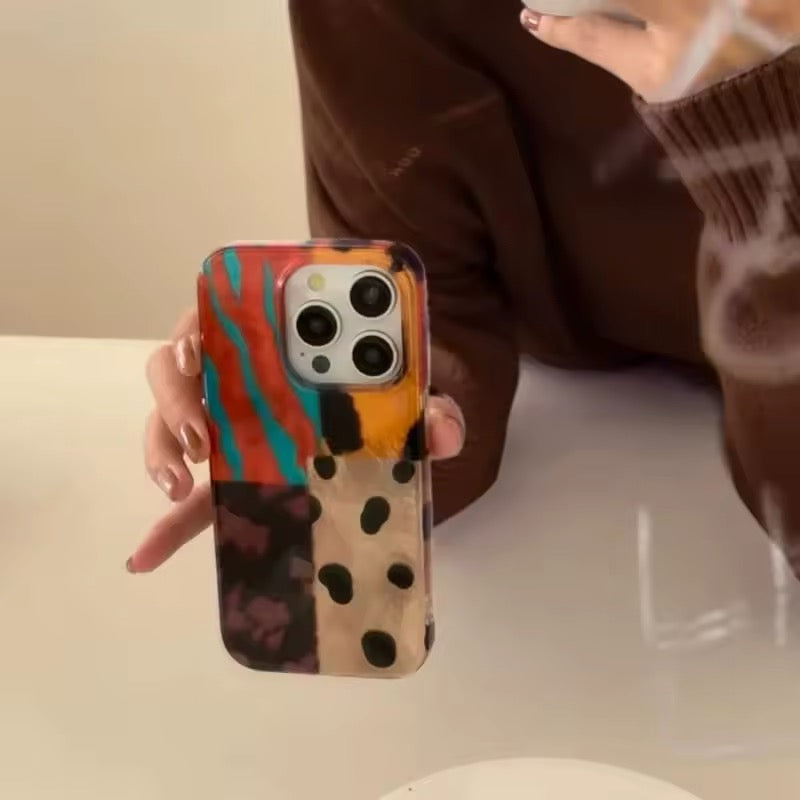 Shockproof animal print phone case for iPhone 16 Pro Max