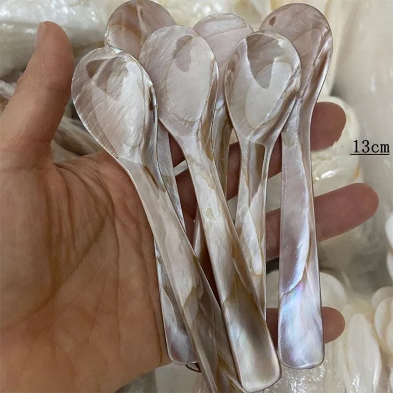 Kitchen decor spoon made of mother of pearl