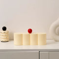 Cute cotton pad storage container with pastel lid and Nordic design for small spaces