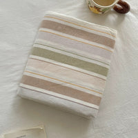 Striped Pastel Washed Cotton Flat Sheet