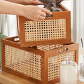Minimalist Wicker Storage Box – Perfect for Dorm Room Organization