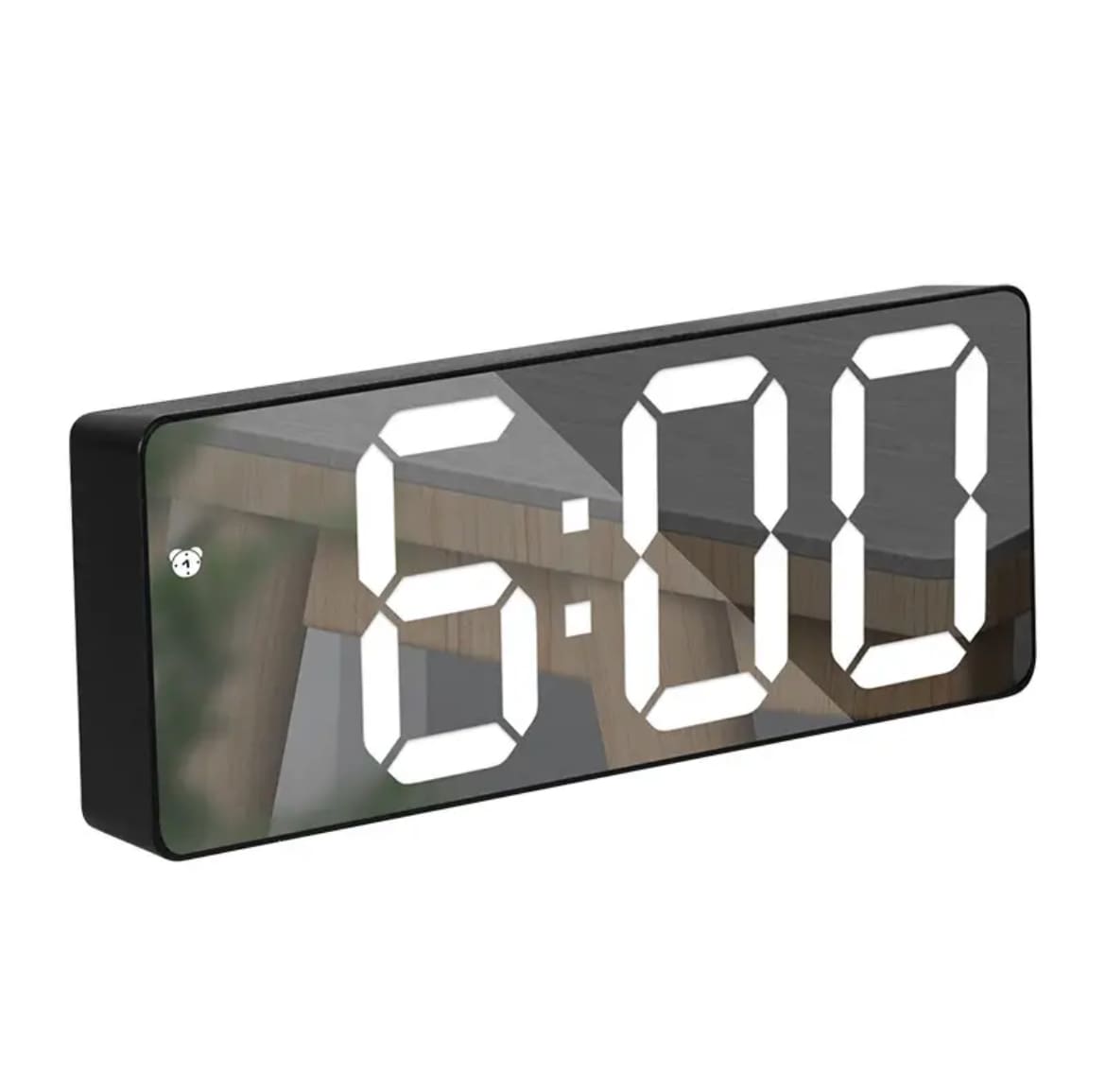 Adjustable brightness digital alarm clock with nightlight
