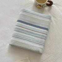 Striped Pastel Washed Cotton Flat Sheet