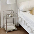Nordic metal coffee table with brushed finish
