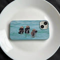 Wildlife otter case in blue, iPhone 12
