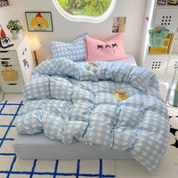 Blue Plaid Bedding Set