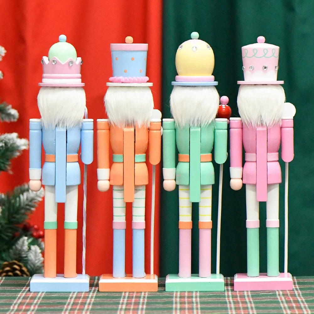 Fantasy-themed wooden nutcracker soldier ornament. Durable and colorful Christmas decor for home or office.