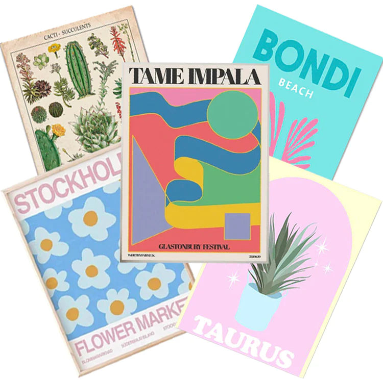 Aesthetic poster and wall art collection