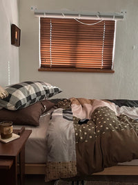 Preppy Brown Gingham Duvet Cover Set