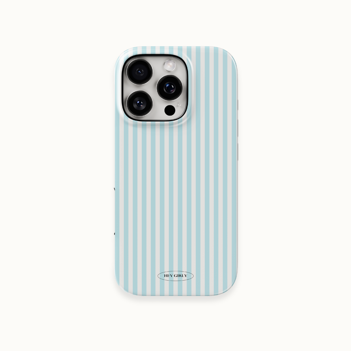 Phone case with a striped pattern on a white background