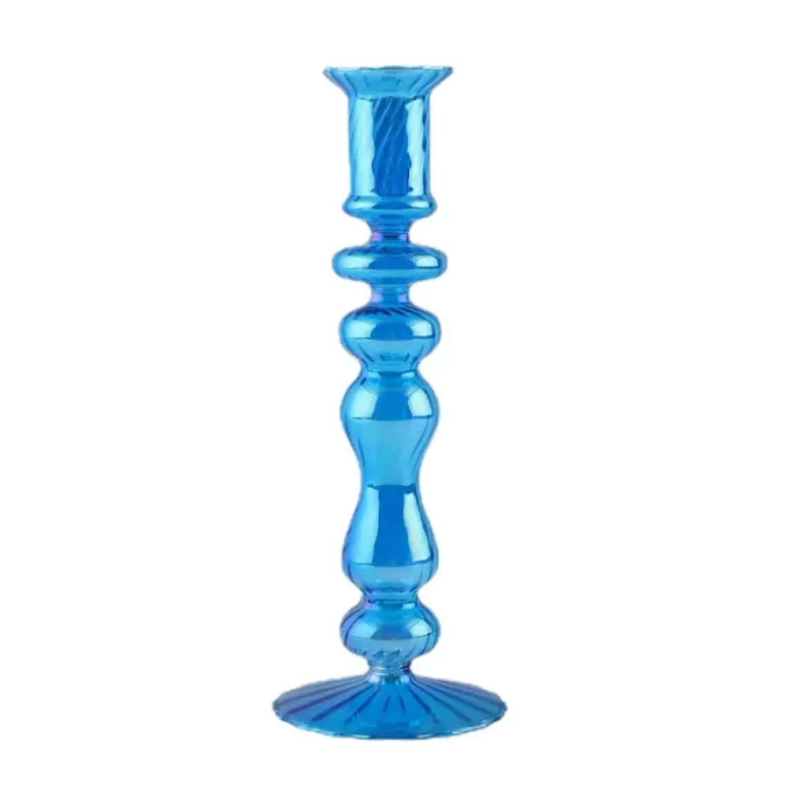 Purple Glass Centerpiece Candle Holder – Creative Modern Decor for Parties