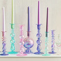 Purple Glass Vase and Candle Holder – Creative Minimalist Design for Tabletop Decor