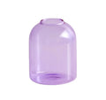 Purple Retro Glass Candle Holder – Vintage Nordic Glass for Candles and Decor