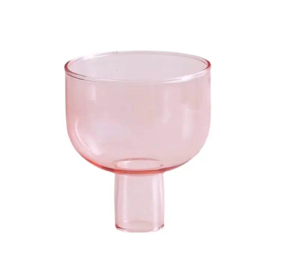 Round Glass Bowl Vase – Decorative Container for Candles and Plants