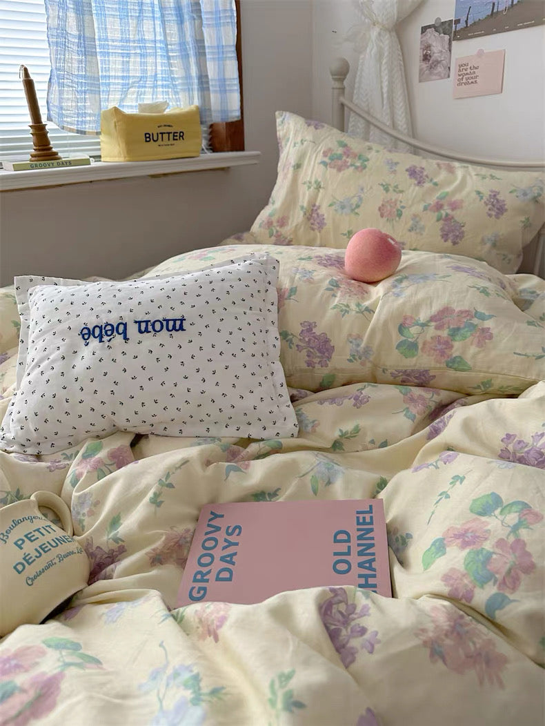 Soft cottagecore bedding showcasing vintage floral pattern suitable for romantic interiors and seasonal home decorating effortlessly