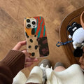 Trendy four-color leopard pattern iPhone case