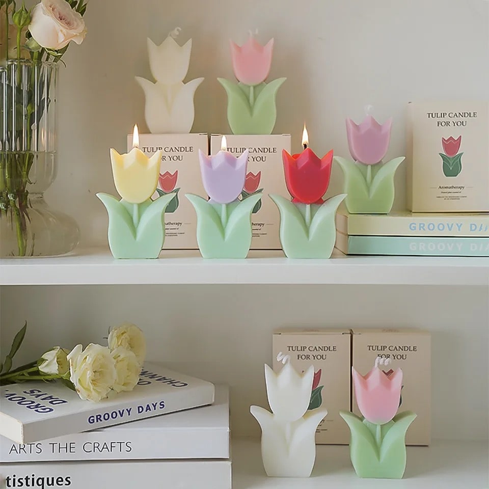 Creative Wedding Gift Tulip Flower Candle