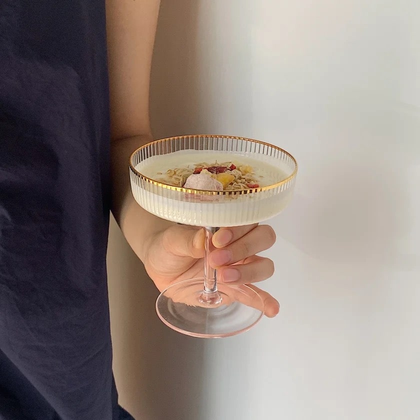 Elegant ice cream and dessert glass for events