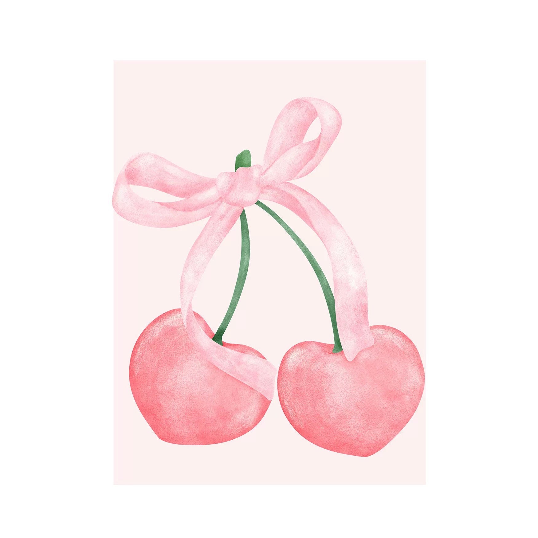 Watercolor-style poster set featuring various pink ribbon bow illustrations.

