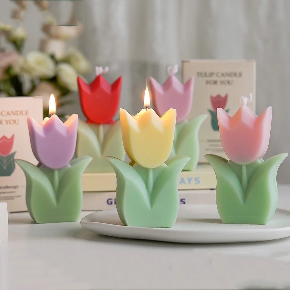 Aesthetic Room Decor Tulip Scented Candle