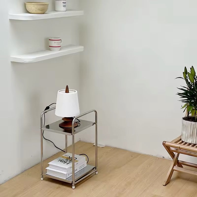Small space table with storage for decor