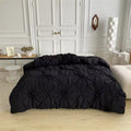 Retro Coquette Queen Bedding Set with Pleated Duvet Cover