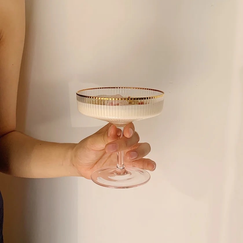Martini glass with Art Deco Nordic design